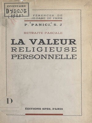 cover image of La valeur religieuse personnelle